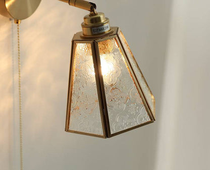 Glass Brass Wall Light - 204GBWL - Modefinity