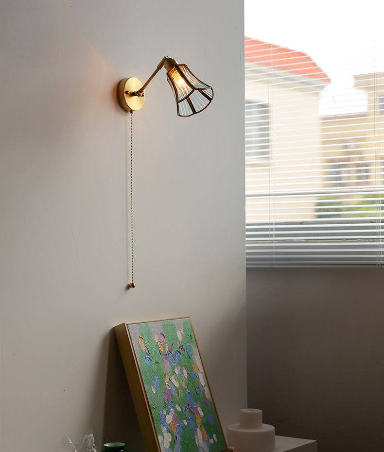 Glass Brass Wall Light - 211GBWL - Modefinity