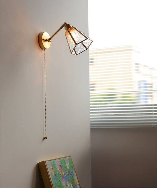 Glass Brass Wall Light - 211GBWL - Modefinity