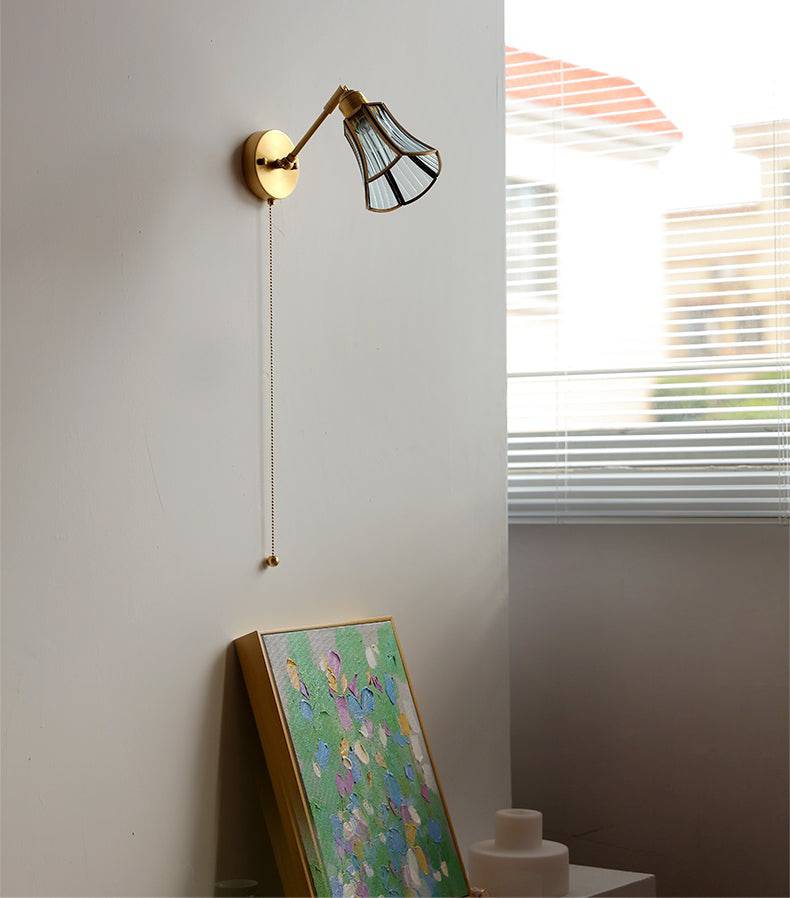 Glass Brass Wall Light - 211GBWL - Modefinity