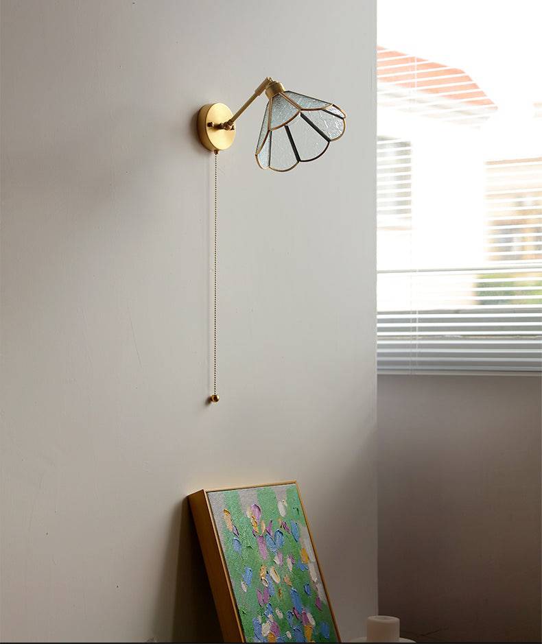 Glass Brass Wall Light - 211GBWL - Modefinity