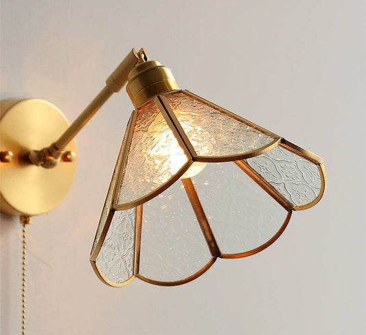 Glass Brass Wall Light - 211GBWL - Modefinity