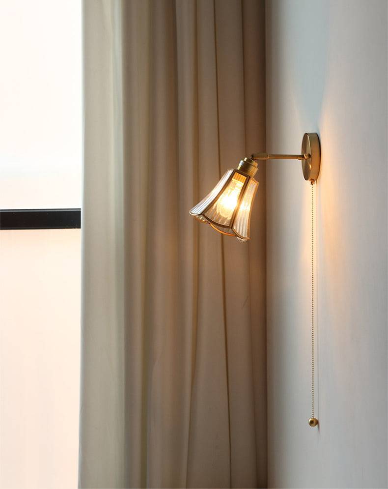 Glass Brass Wall Light - 212GBWL - Modefinity