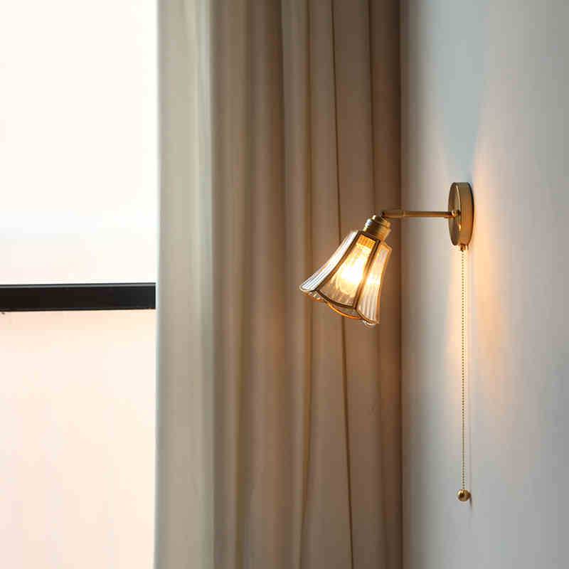 Glass Brass Wall Light - 212GBWL - Modefinity