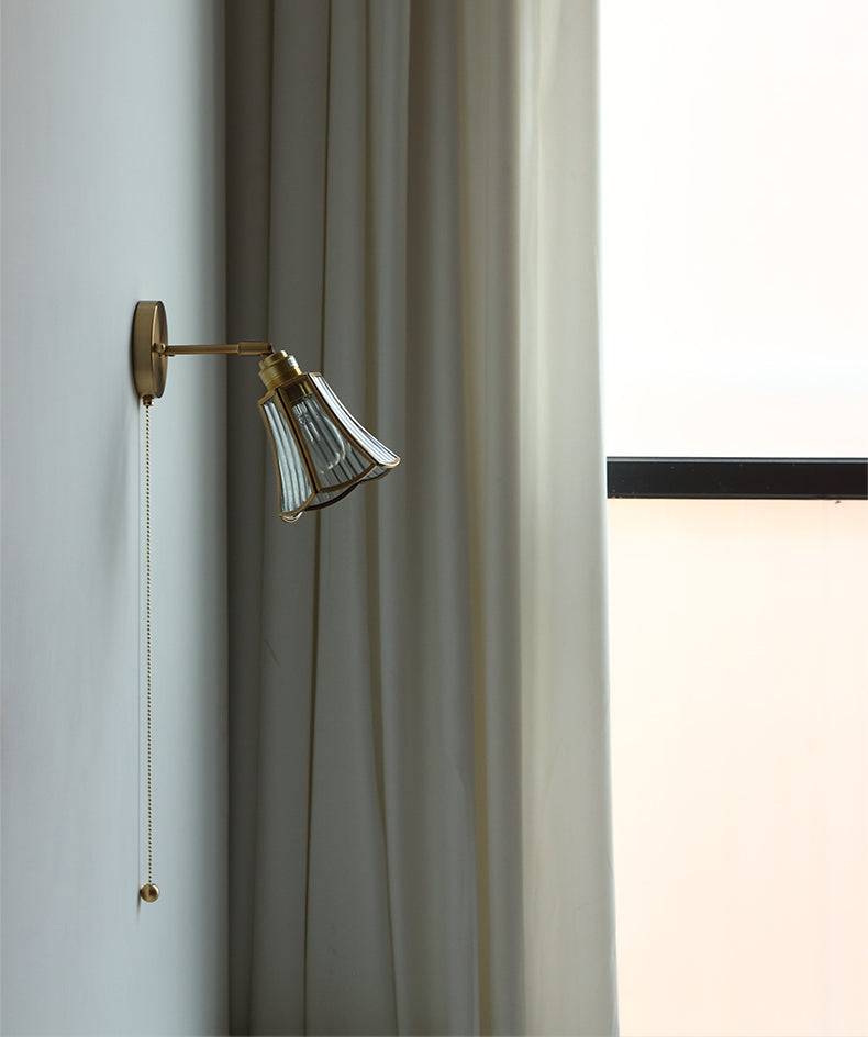 Glass Brass Wall Light - 212GBWL - Modefinity