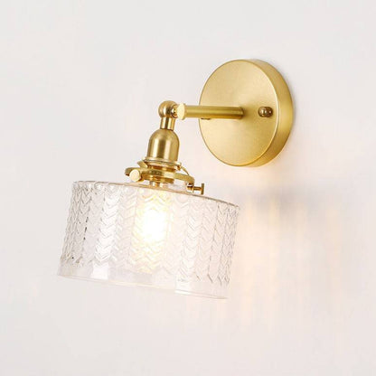 Glass Brass Wall Light - 221GBWL - Modefinity