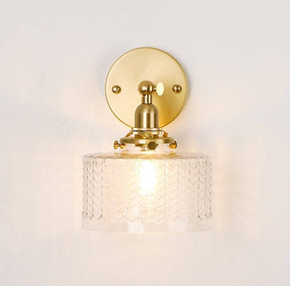 Glass Brass Wall Light - 221GBWL - Modefinity