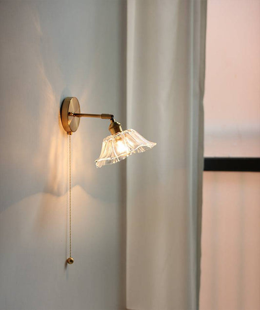 Glass Brass Wall Light - 235GBWL - Modefinity