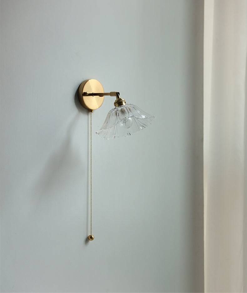 Glass Brass Wall Light - 235GBWL - Modefinity