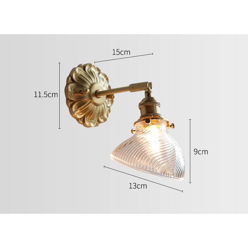 Glass Brass Wall Sconce Light - 231GBWL - Modefinity