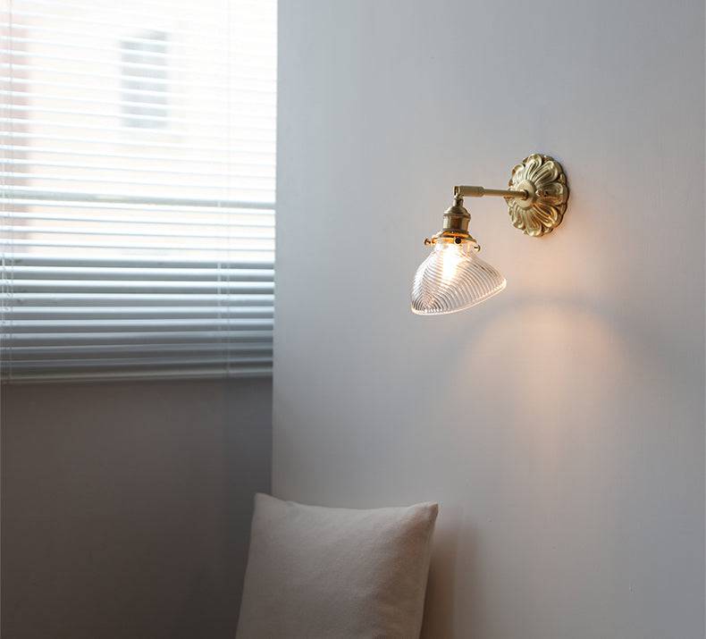 Glass Brass Wall Sconce Light - 231GBWL - Modefinity