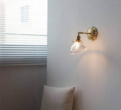 Glass Brass Wall Sconce Light - 231GBWL - Modefinity