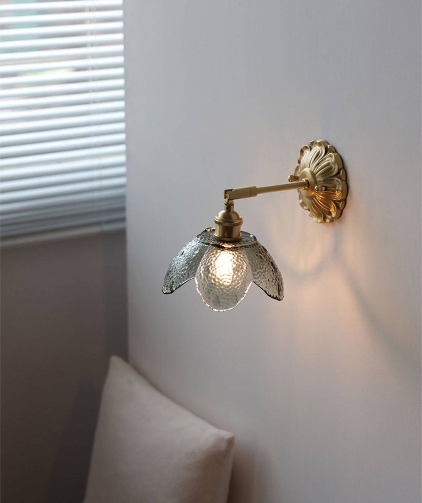 Glass Brass Wall Sconce Light - 231GBWL - Modefinity