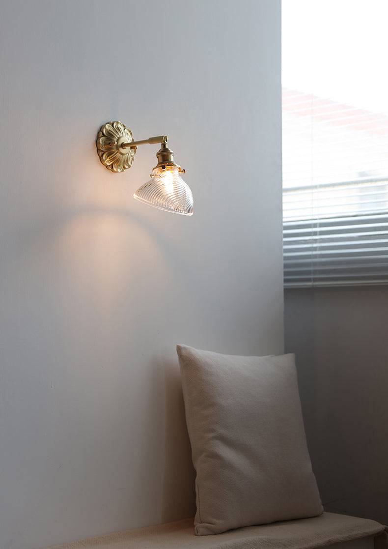 Glass Brass Wall Sconce Light - 231GBWL - Modefinity