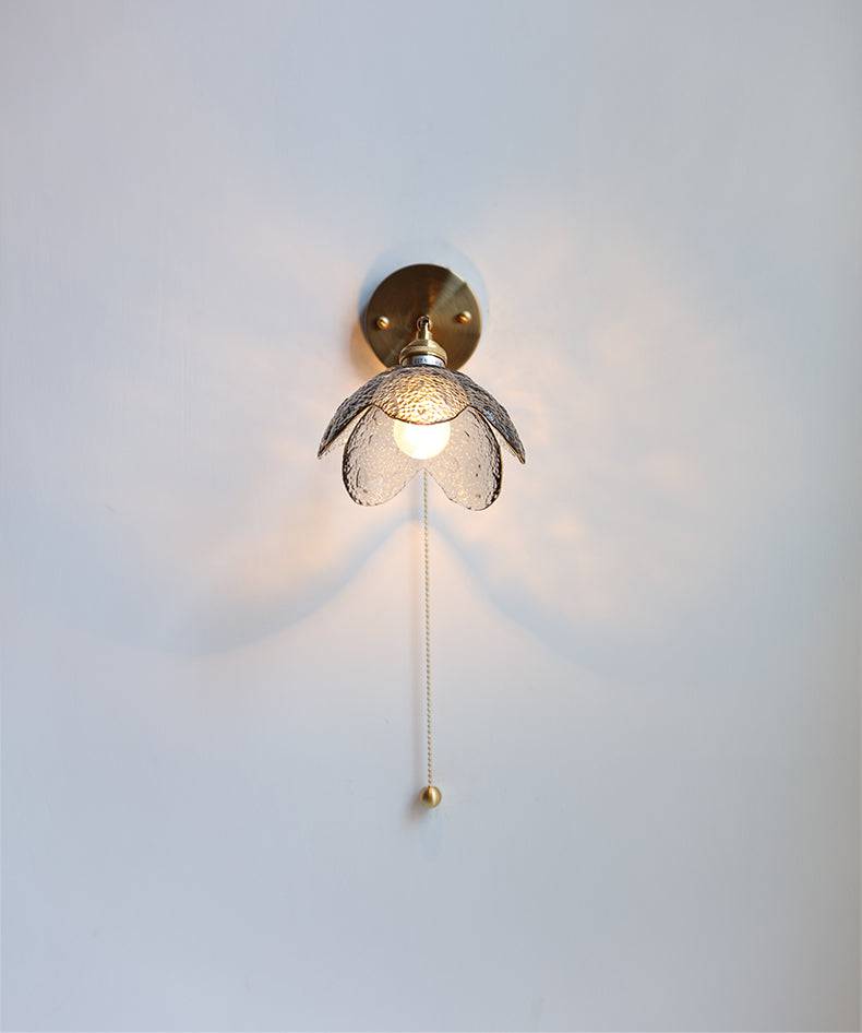 Glass Brass Wall Sconce Light - 238GBWL - Modefinity