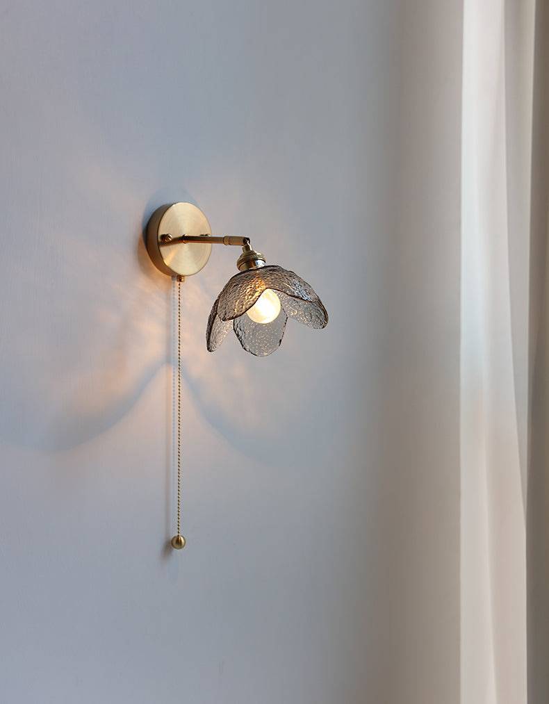 Glass Brass Wall Sconce Light - 238GBWL - Modefinity