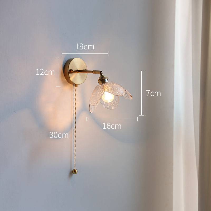 Glass Brass Wall Sconce Light - 238GBWL - Modefinity