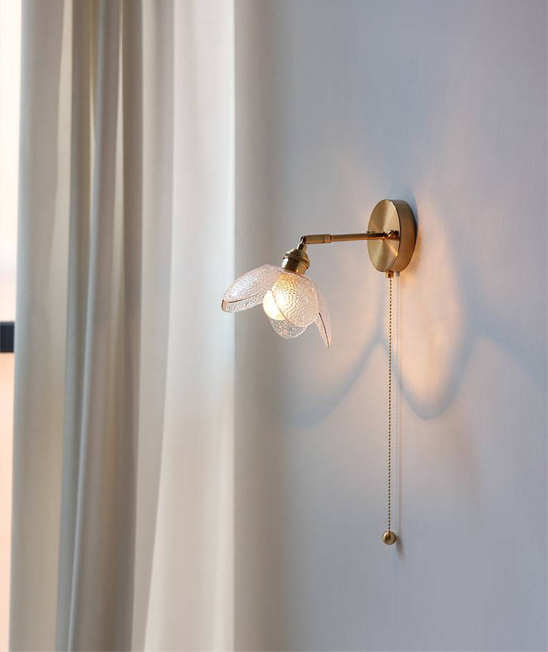 Glass Brass Wall Sconce Light - 238GBWL - Modefinity