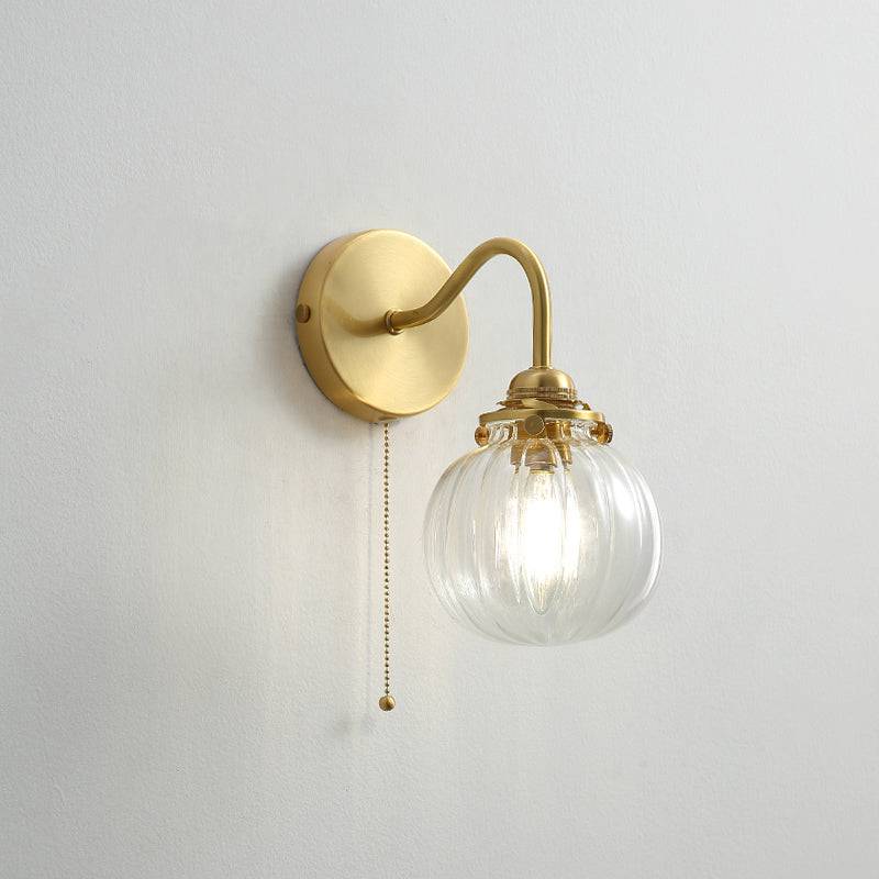 Glass Brass Wall Sconce Light - 239GBWL - Modefinity