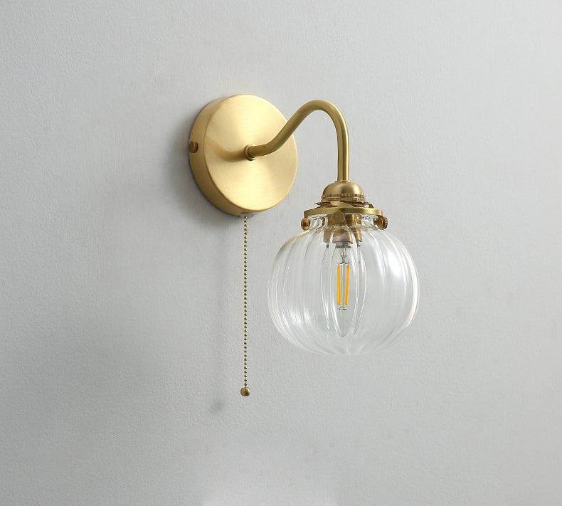 Glass Brass Wall Sconce Light - 239GBWL - Modefinity