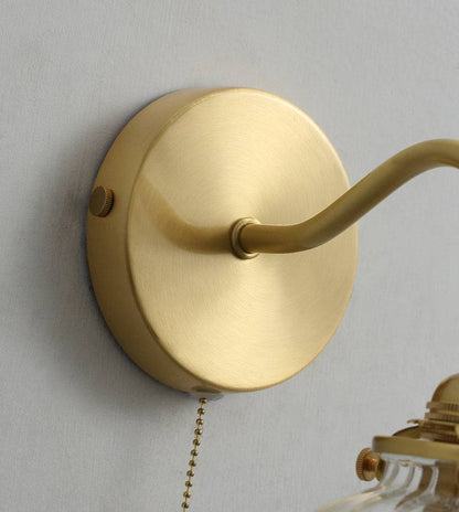 Glass Brass Wall Sconce Light - 239GBWL - Modefinity