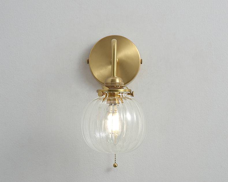 Glass Brass Wall Sconce Light - 239GBWL - Modefinity