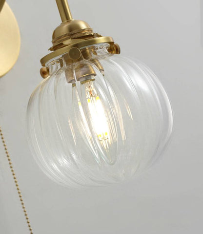 Glass Brass Wall Sconce Light - 239GBWL - Modefinity