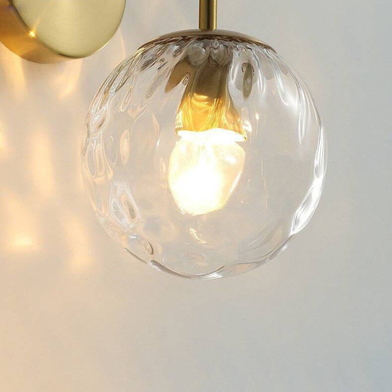 Glass Globe Black Brass Wall Light - 207GBWL - Modefinity