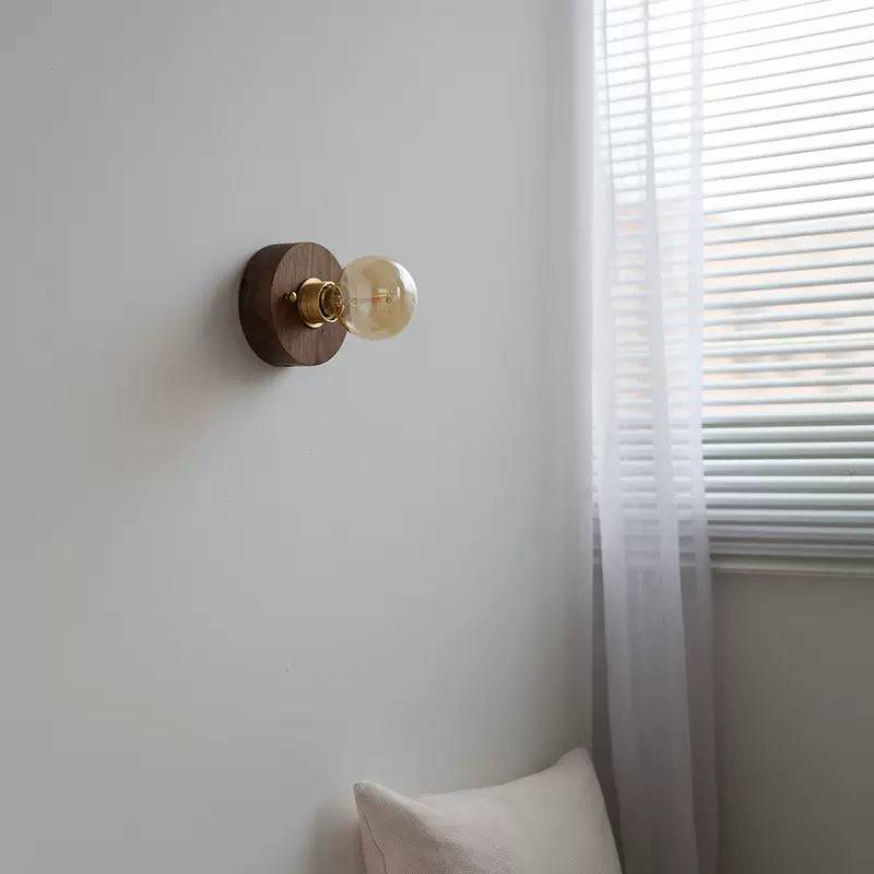 Glass Globe Wood Wall Light - 119WL - Modefinity