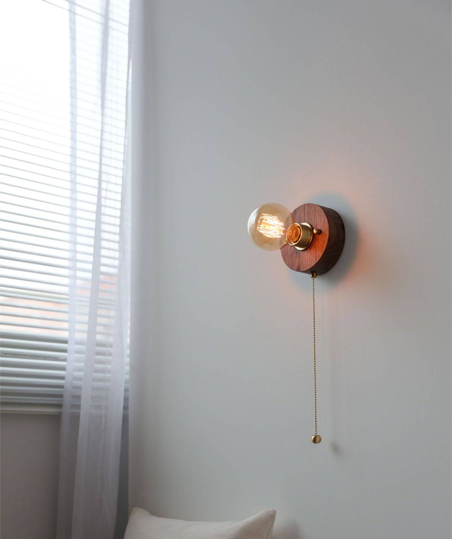 Glass Globe Wood Wall Light - 119WL - Modefinity