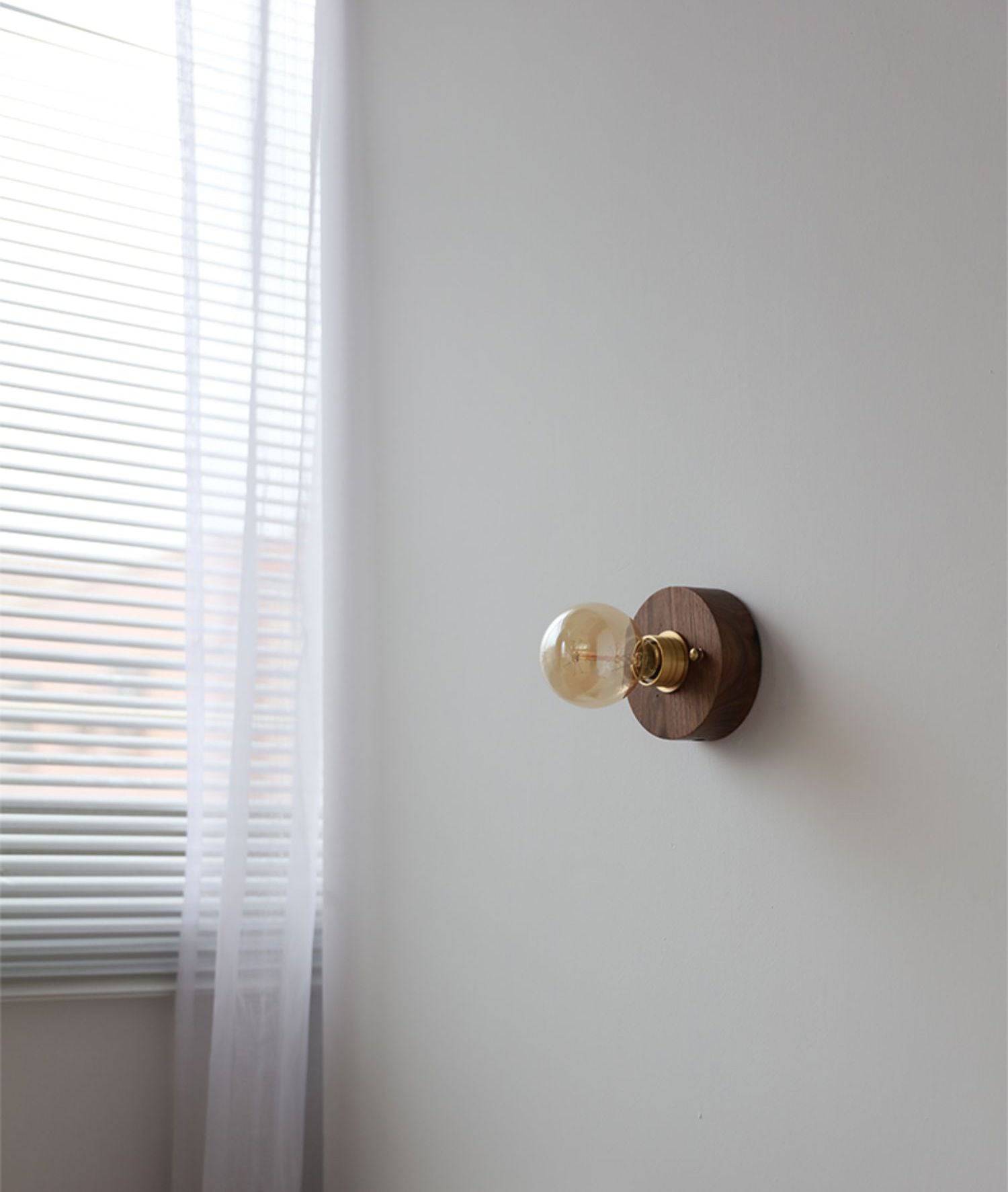 Glass Globe Wood Wall Light - 119WL - Modefinity