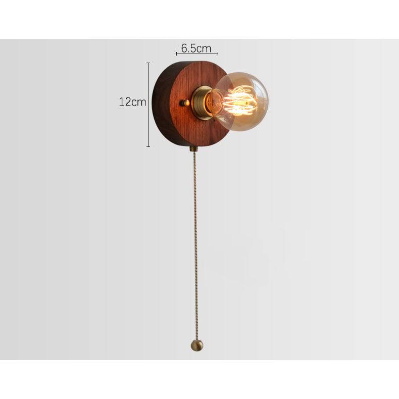 Glass Globe Wood Wall Light - 119WL - Modefinity