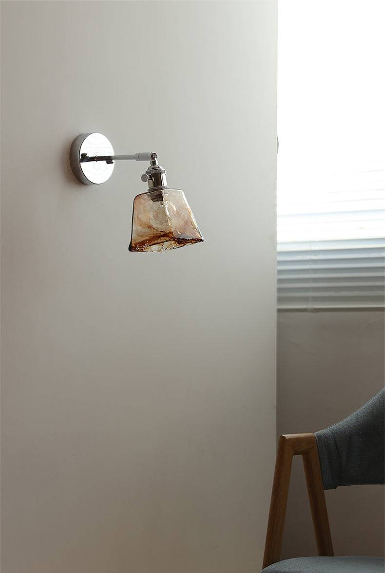 Glass Silver Wall Light - 207SST - Modefinity