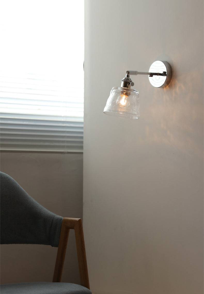 Glass Silver Wall Light - 207SST - Modefinity