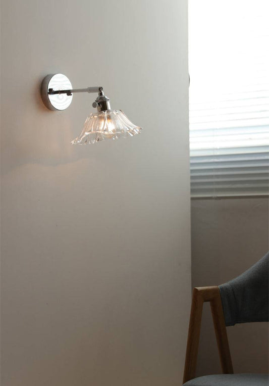 Glass Silver Wall Light - 207SST - Modefinity