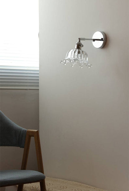 Glass Silver Wall Light - 207SST - Modefinity