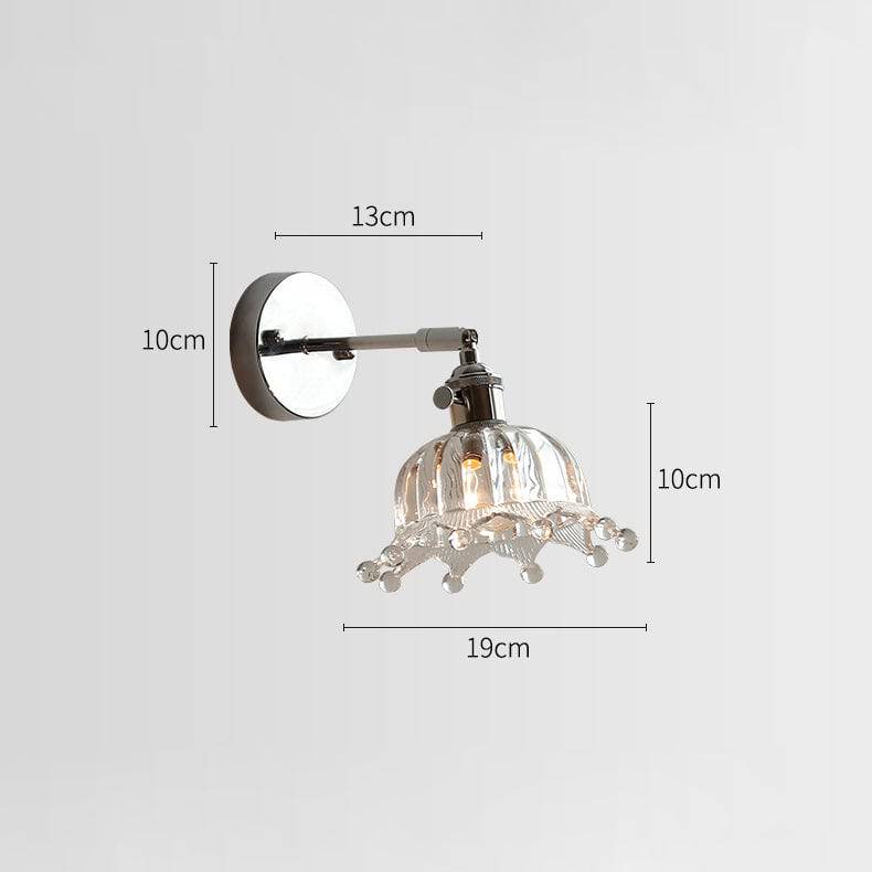 Glass Silver Wall Light - 207SST - Modefinity