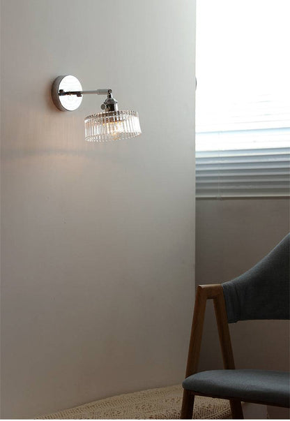 Glass Silver Wall Light - 208SST - Modefinity