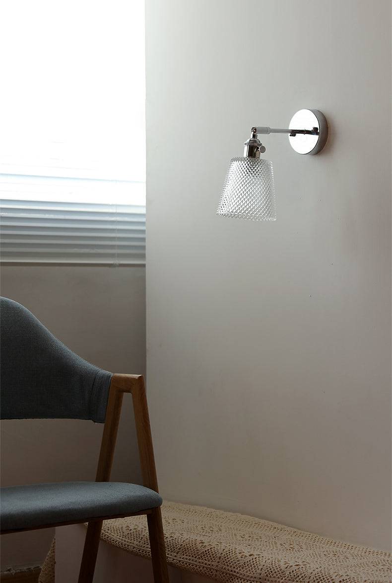 Glass Silver Wall Light - 208SST - Modefinity