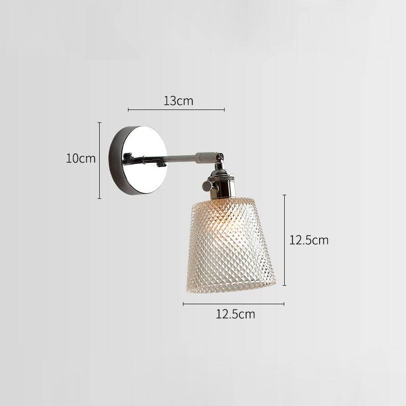 Glass Silver Wall Light - 208SST - Modefinity