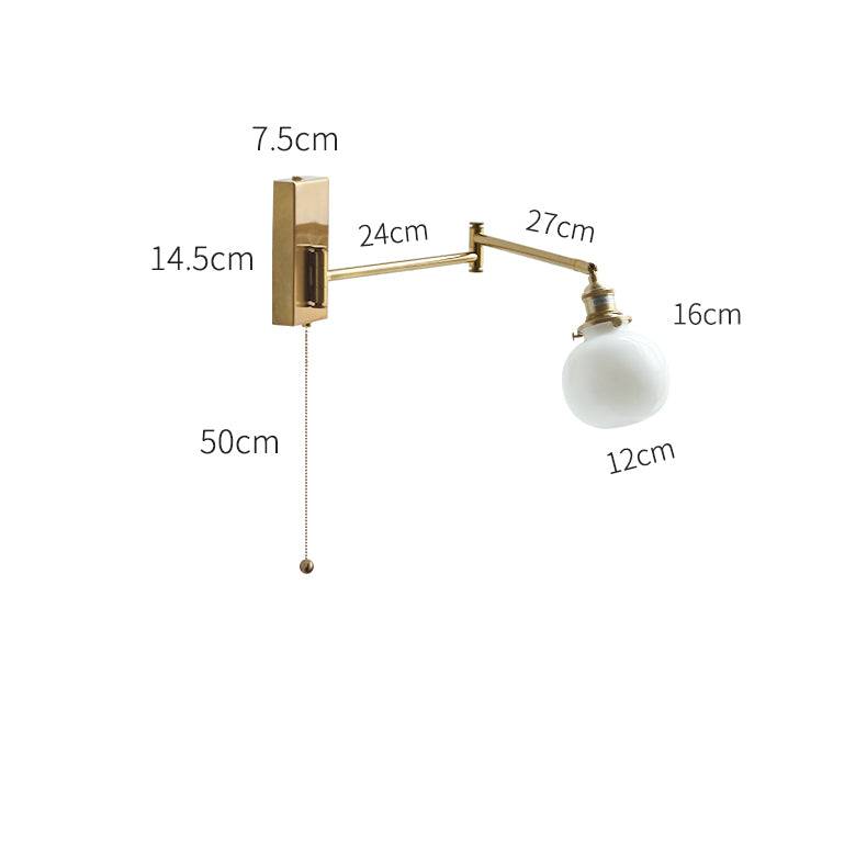 Glas-Wandleuchte mit Schwingarm – 204SAL