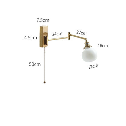 Glas-Wandleuchte mit Schwingarm – 204SAL