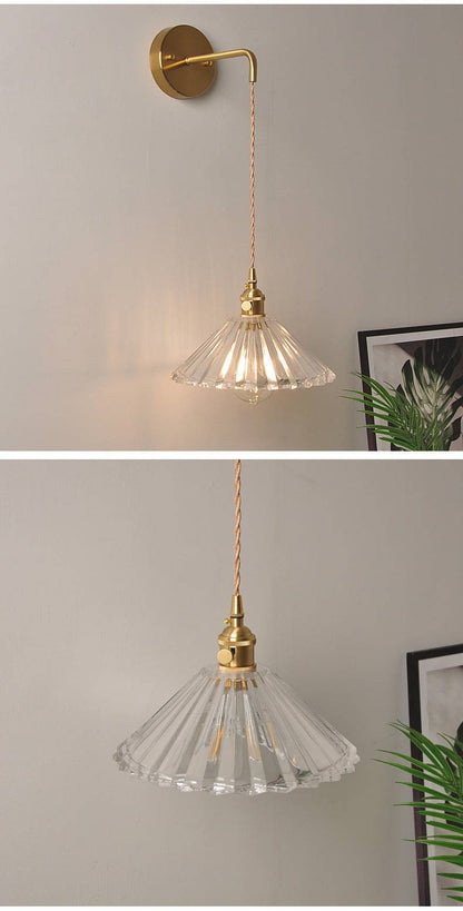 Glass Wall Sconce Light On Cord - 208GBWL - Modefinity