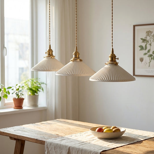 Ceramic Brass Pendant Light - 123PL - Modefinity