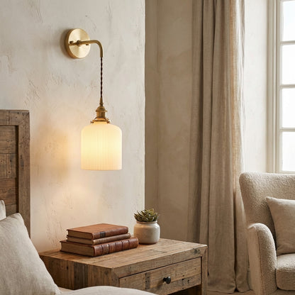 White Ceramic Wall Light - 203ST - Modefinity