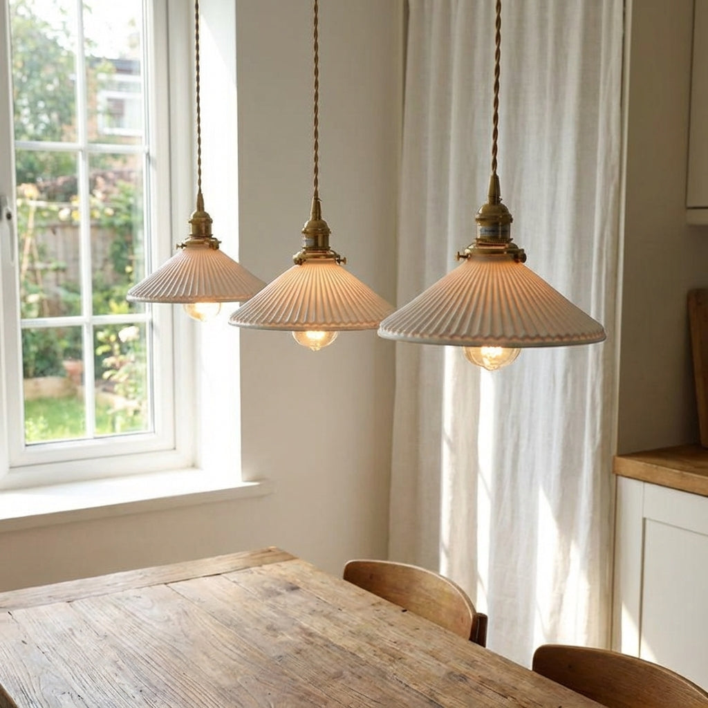 Ceramic Brass Pendant Light - 123PL - Modefinity