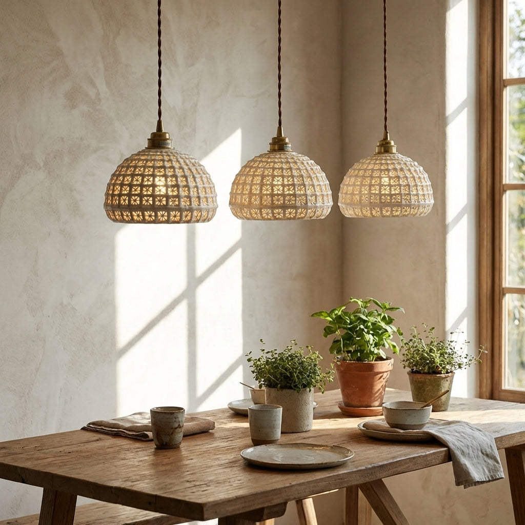 Ceramic Brass Pendant Light - 122PL - Modefinity
