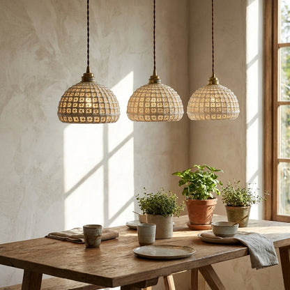 Ceramic Brass Pendant Light - 122PL - Modefinity