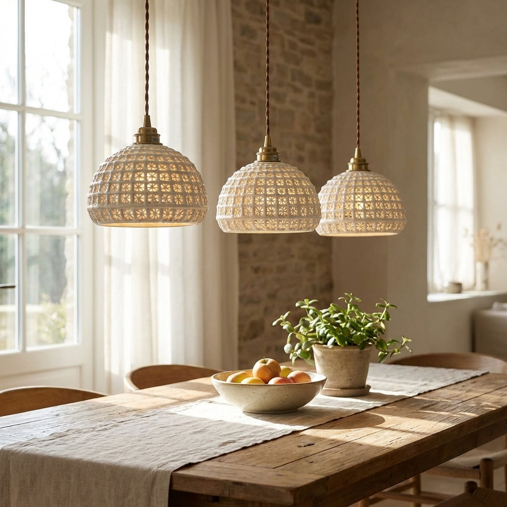 Ceramic Brass Pendant Light - 122PL - Modefinity