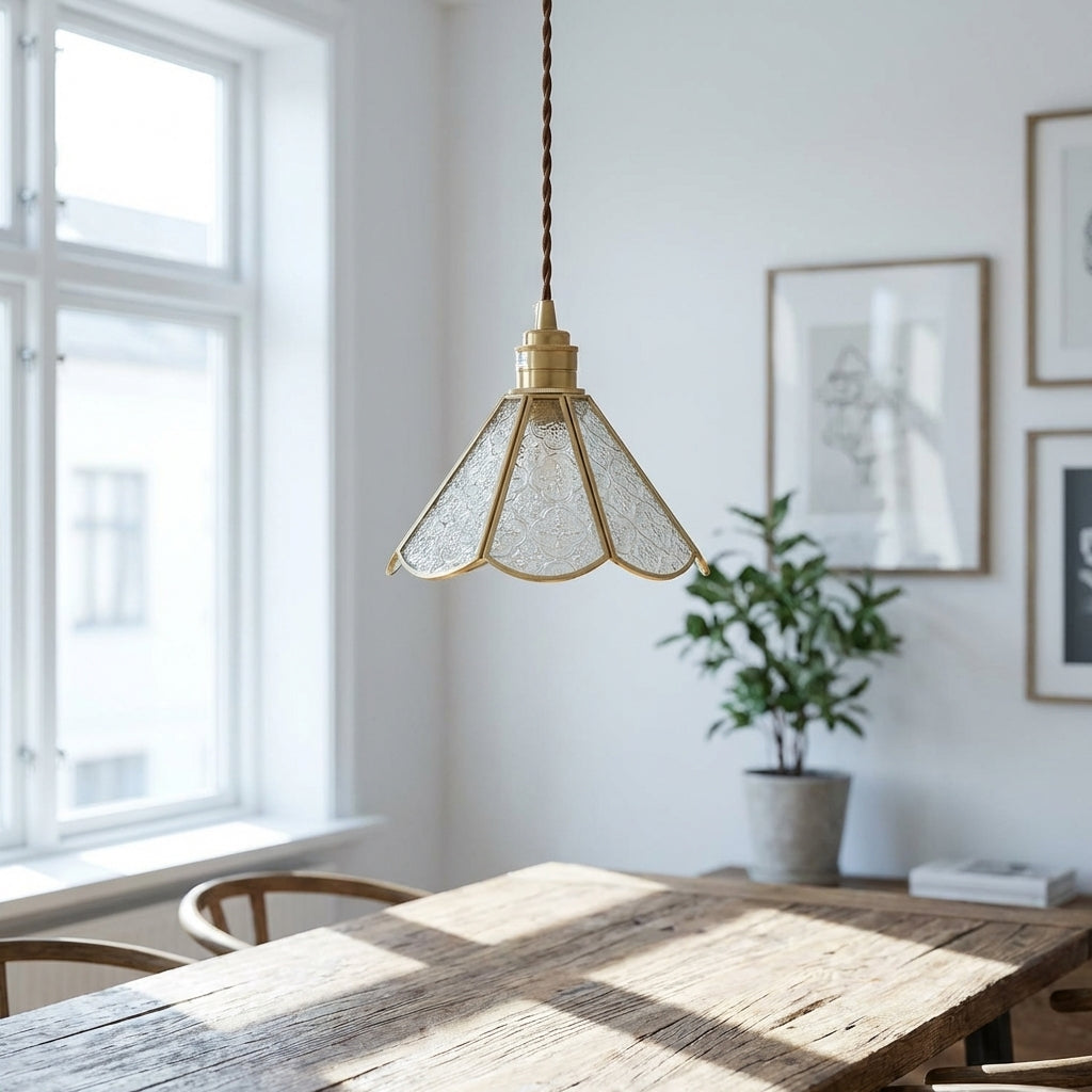 Brass Glass Pendant Light - 227GPL - Modefinity